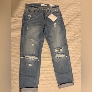 KanCan Women’s Light Blue Distressed Jeans